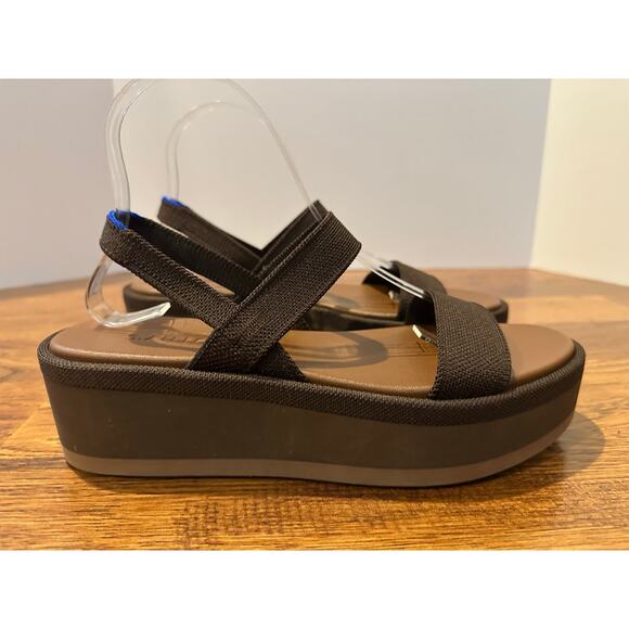 Rothy’s Women’s The Lightweight Wedge Sandal – Brown – Size 9 Sustainable Style - Picture 2 of 9